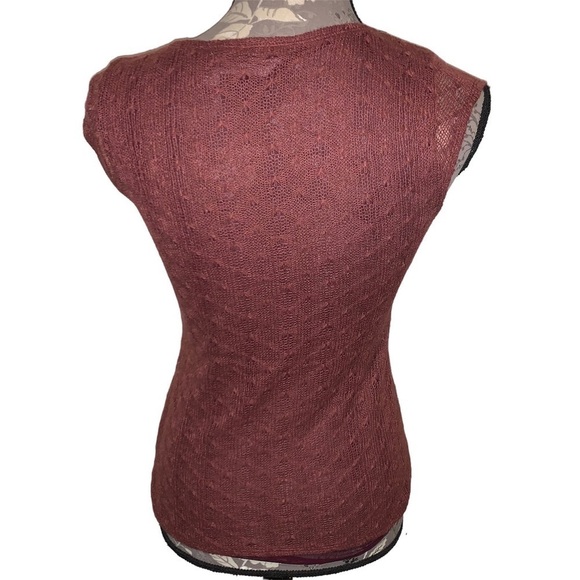 DKNY JEANS Rust Color V Neck Blouse size petite - Picture 5 of 9